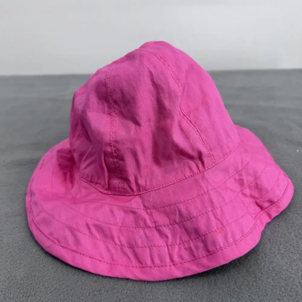 Pottery Barn Kids Whale Bucket Hat Pink Navy Reversible Baby Sun Hat‎